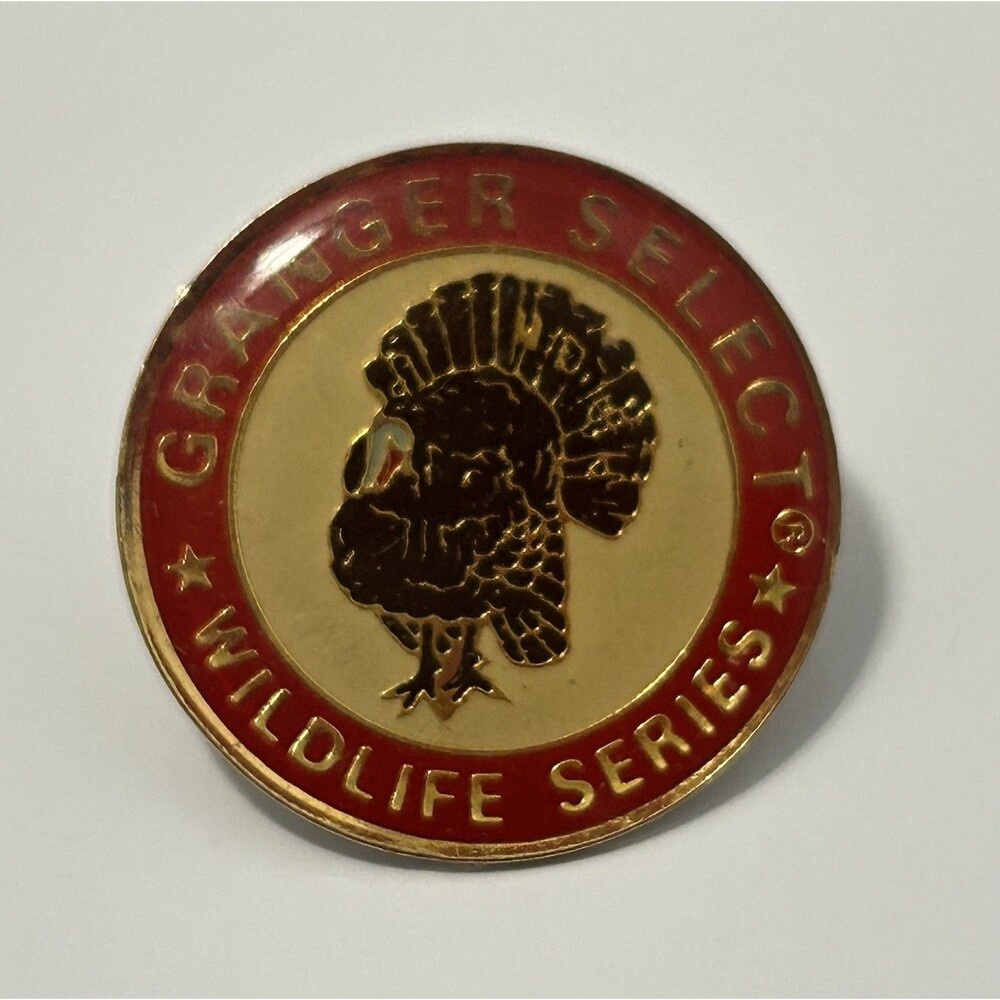 Granger Select Wildlife Series Pin Wild Turkey Bird Lapel Pin Vintage Enamel